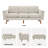 84'' Mid-Century Modern Upholstered Sofa, Solid Wood Frame & Legs, 3-Seat Couch for Living Room-832649631