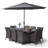 Karcher 8 Seater Dining Set with Cushions and Parasol-39926025