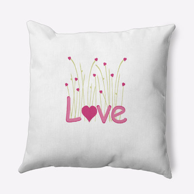 Housse de coussin carrée florale saint-valentin