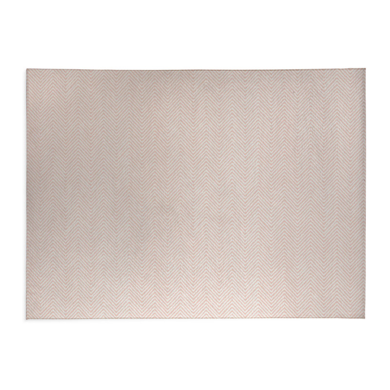 Tapis de bureau léger à chevrons, L 7 pi x L 5 pi, Rose