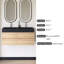 Meuble-lavabo mural 48 po avec lavabo à surface solide intégré-118004189