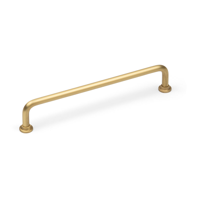 Satin Brass Slim Pipe Handles, 160mm