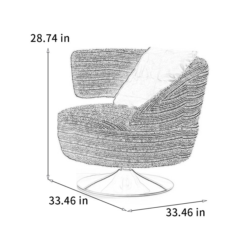 Rotating cotton and linen leisure chair