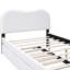 Lit plateforme double avec lit gigogne double en blanc, fabrication en bois massif pour une bonne nuit de sommeil, support de tête de lit, lit gigogne sans sommier, fabrication en blanc