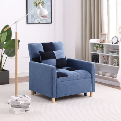 Canapé-lit convertible polyvalent avec dossier et coussin réglables, idéal pour divers espaces de vie et besoins de détente.