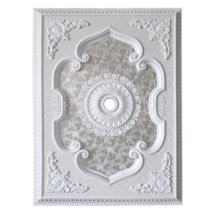 Rectangle White Ceiling Medallion