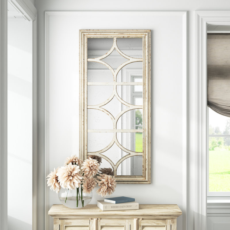 Arthella Rectangle Wall Mirror, Ivory