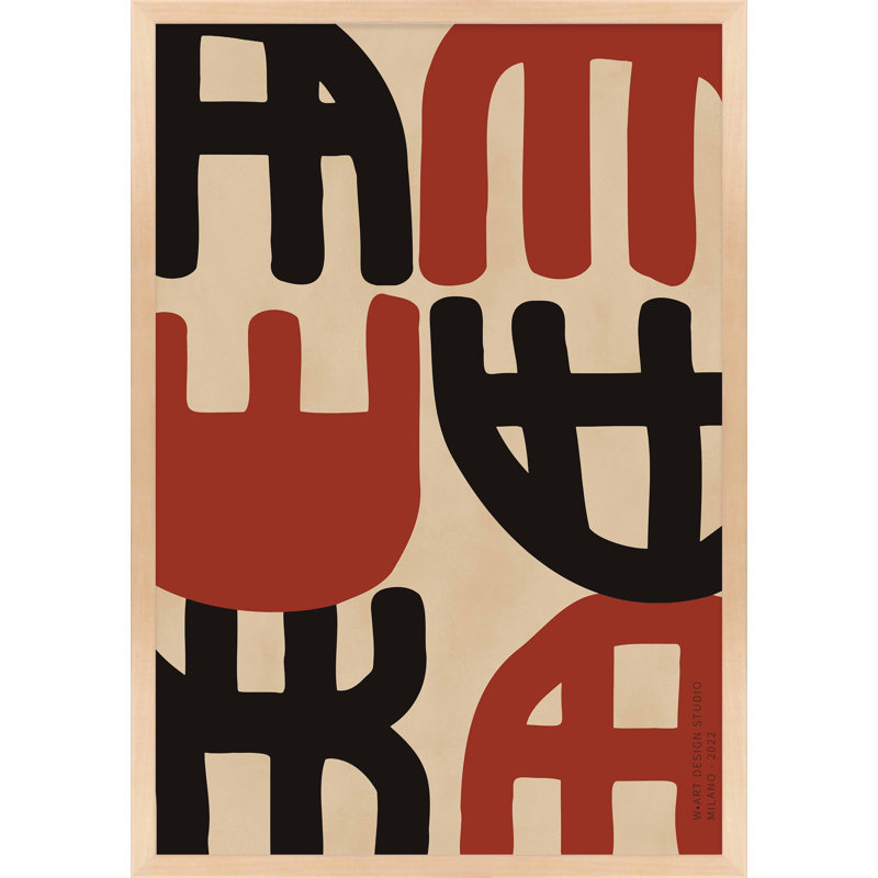 Bohemian Primitive 2 Print by Romina Gadler, 25" H x 17.5" W x 1.25" D, Maple Framed Paper