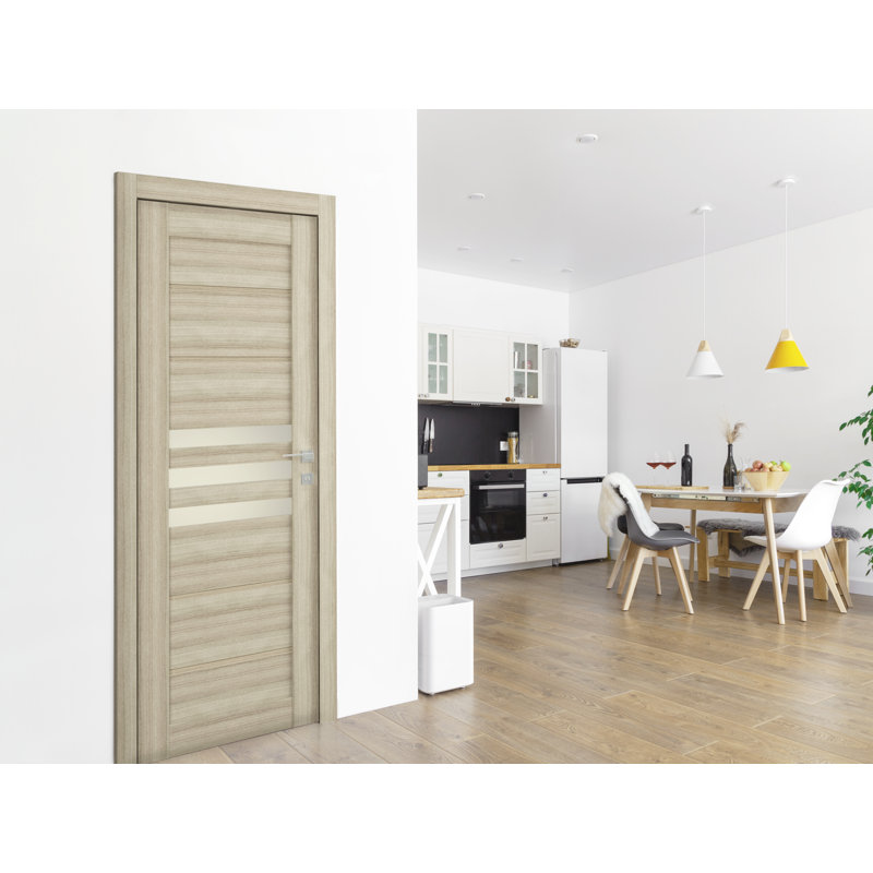 Porte dôme standard en bois manufacturé et en verre préfini, 29,75 po x 95,24 po, Gauche