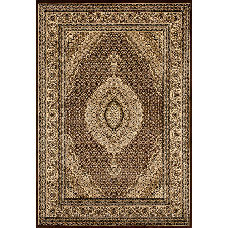 Palfrey Collection Brown Traditional Area Rug, Rectangle 2'1" x 3'3"