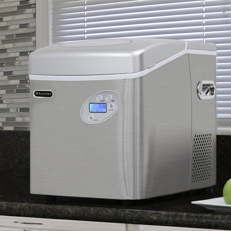 Whynter 49 lb Stainless Steel Countertop Ice Maker with Water Connection   Reviews Wayfair