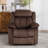 Lowen 35'' Wide Short Plush Fabric Cushion Back Manual Recliner with Soft Skin-Friendly Upholstery-173079479