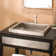 Tatra Brushed Nickel Hand Hammered Rectangular Drop-In Bathroom Sink