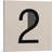 «Beige Black Line Alphabet Number 2 Two Chiffre», reproduction d'art textuel sur toile tendue-56092883