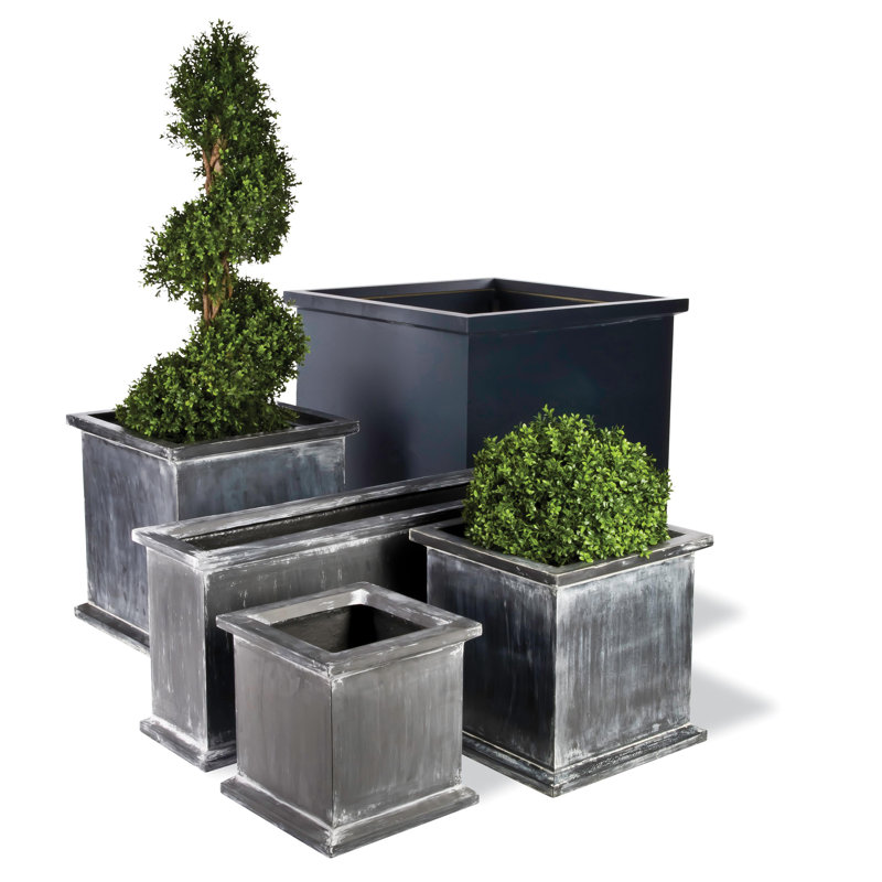 Balance Handmade Pot Planter, 50cm H x 120cm W x 30cm D, Antique Faux Lead