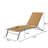 Cand 77.5" Long Metal Reclining Armless Single Chaise Lounge with PVC-coated polyester Sling Seat and Wheels-983848995-983848993