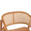 Chaises de salle à manger Mid-Century modernes en bois d'hévéa avec dossier en canne et accoudoirs-125186797