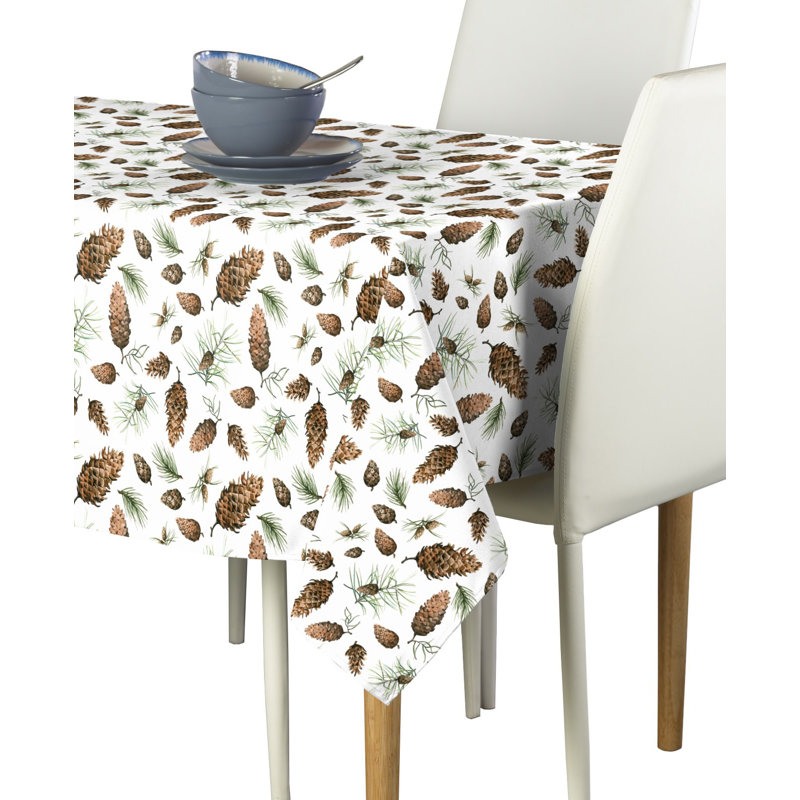 Newmarket Pinecones Allover Tablecloth, 60" W x 120" L