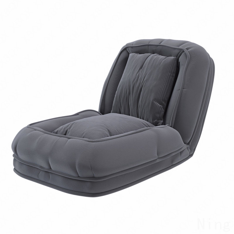 Upholstered  Dog Bed For Adults And Pets, Foldable Lazy Sofa Bed With 5 Adjustable Position, Includes 2 Soft Pillows For Bedroom, Living Room, Reading Corner(Grey)