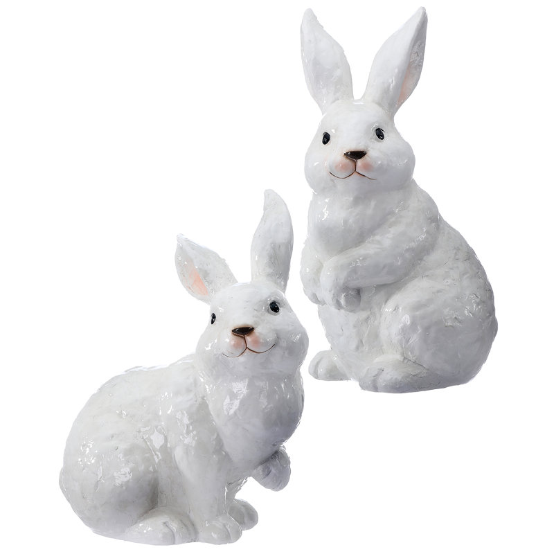 11.5" Glazed Terracotta Bunny