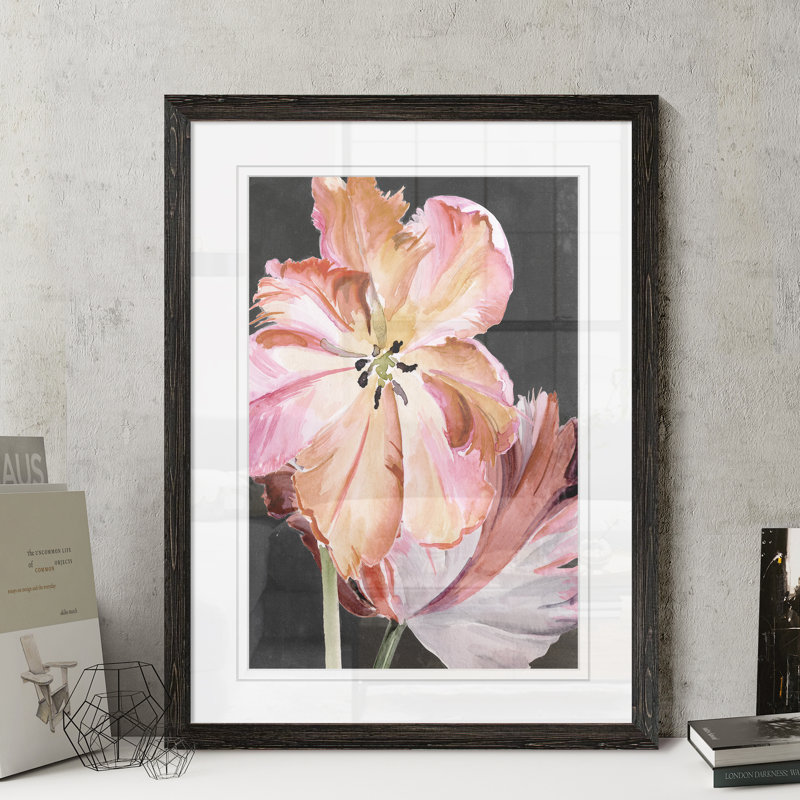 « pastel perroquet tulipes ii » par paul cezanne-photo, reproduction d’art encadrée, H 32 po x l 44 po x 1,25 po