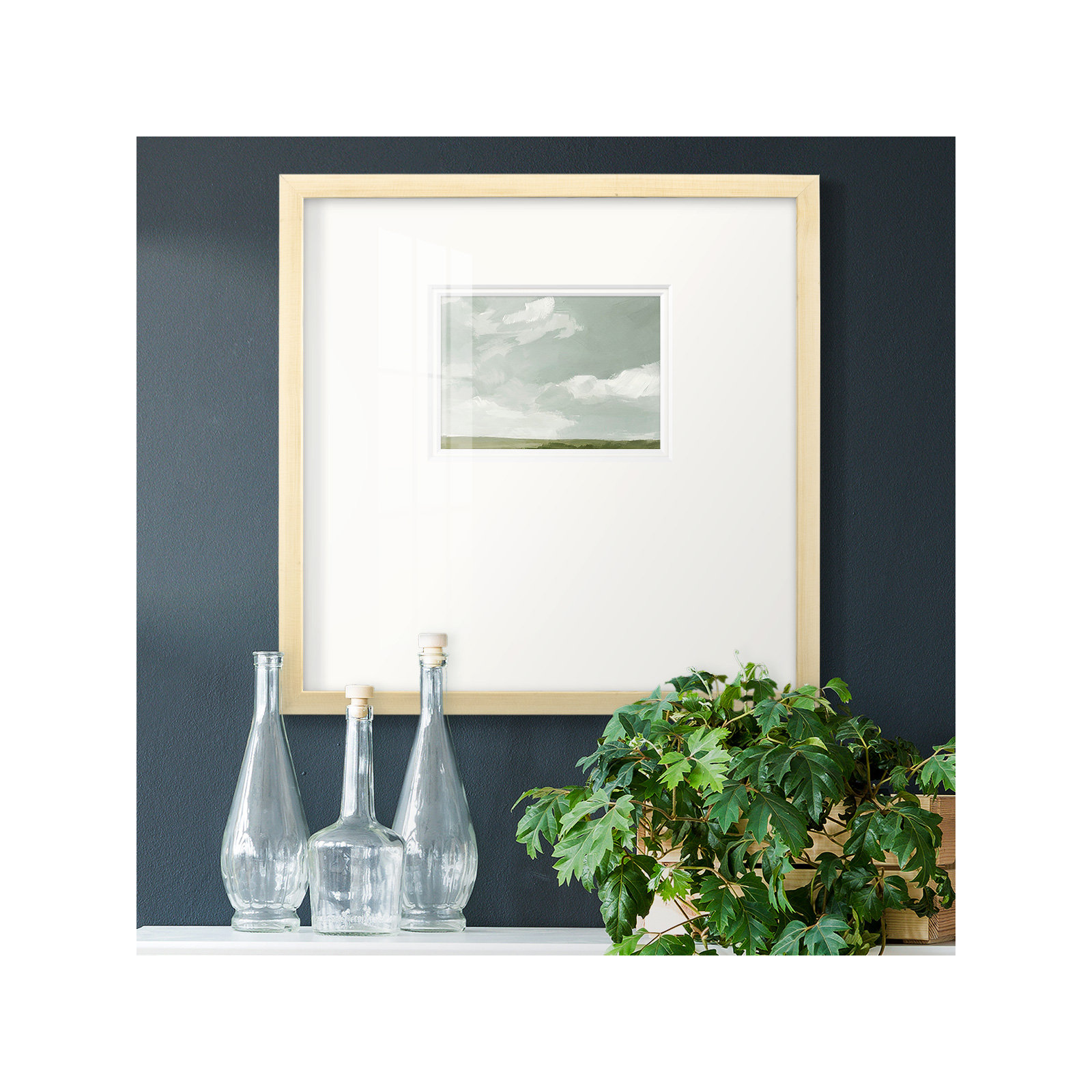 Gray Stone Sky II, 17" H x 17" W x 1.25" D