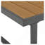 Ensemble de mobilier d'extérieur en métal 4 pièces, canapé d'extérieur 5 places avec coussin, mobilier d'extérieur moderne pour terrasse, jardin, balcon, gris et naturel