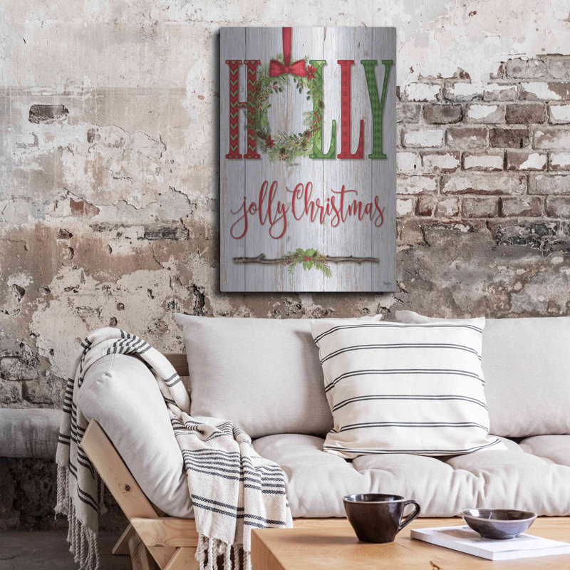 «Holly Jolly Christmas» par Mollie B, métal, H 36 po x l 24 po