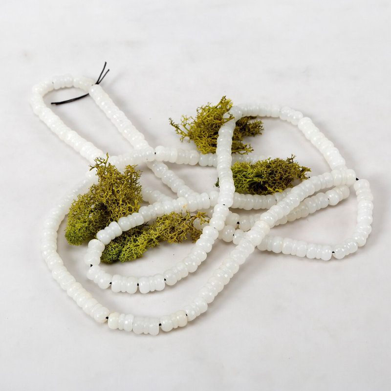 3' White Bead Novelty Garland