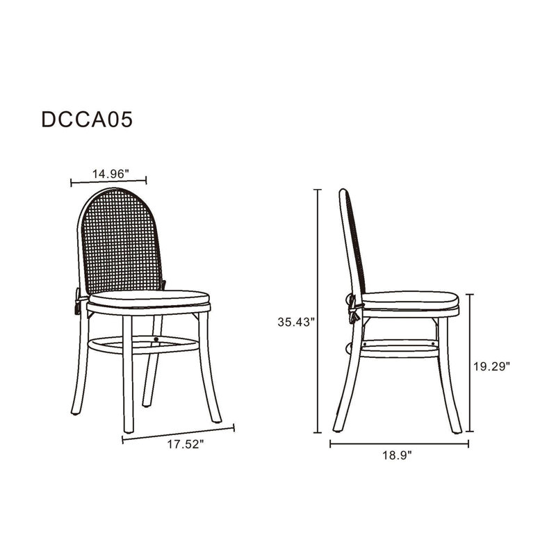 Chaise de salle à manger rembourrée Paragon
