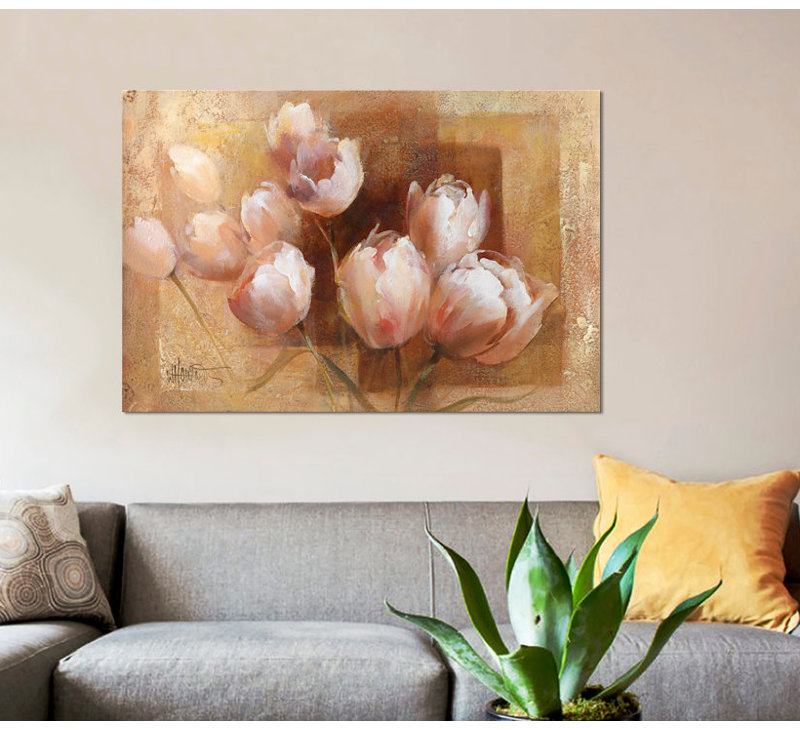 "Les tulipes de william pour vous" par willem haenraets - reproduction sur toile tendue sur châssis, Pas de tapis