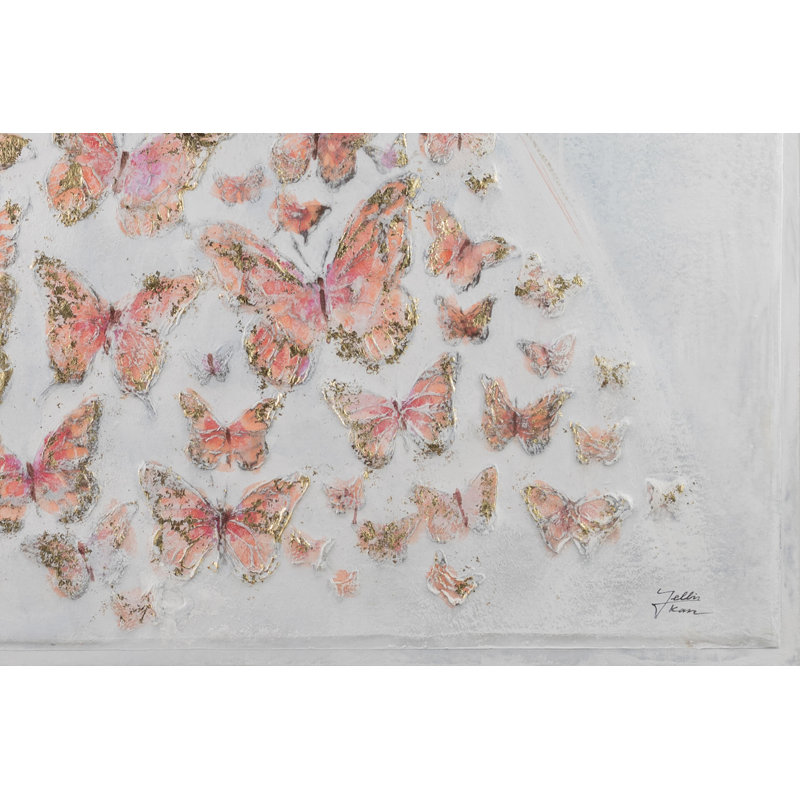Hand -painted butterfly ball acrylic painting