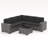 Earling 5 - Person Modular Wide Armrest Outdoor Rattan Sectional Seating Group-97787888