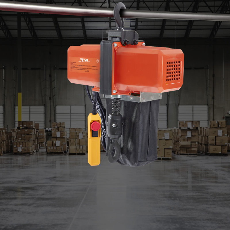 Palan à chaîne électrique VEVOR 1100 lb, hauteur de levage de 15 pi