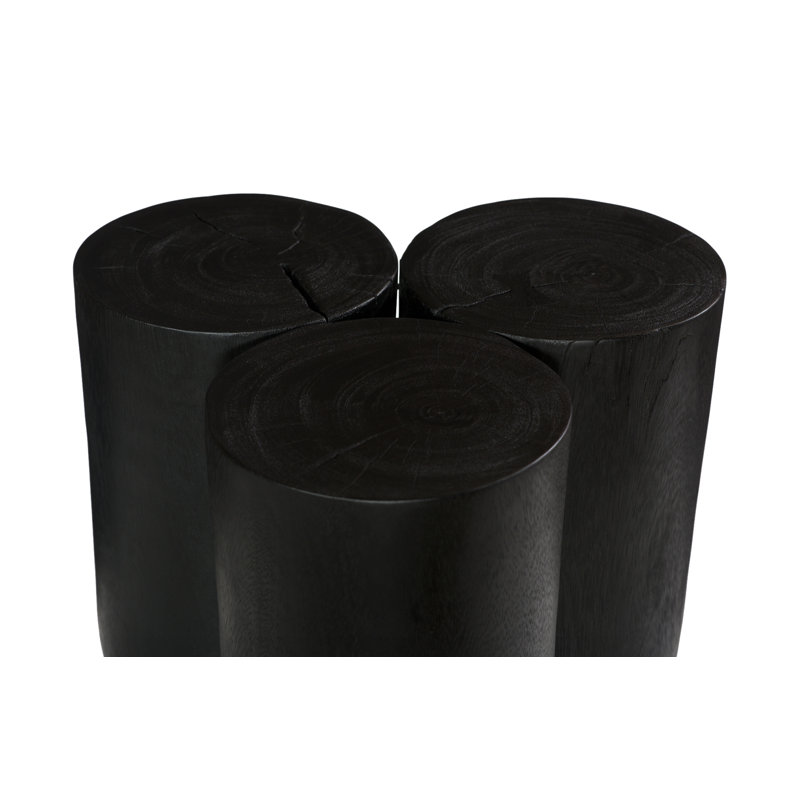 Triflora Side Table, Black, Small, 16" H x 18" W x 18" D