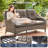 Carolina 72'' Wide Outdoor Wicker Patio Sofa with Cushions-766762317-749073236