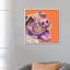 Pitbull On Orange, Square by Kirstin Wood - Painting on Canvas-546169049-621677237