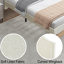 Lit plateforme tapissier grand format avec tête de lit réglable, rembourrage en tissu de lin, lit plateforme de style simple et moderne, pas de sommier tapissier requis, assemblage facile-1324345255