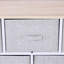 Armoire de rangement pour chambre grise - Cube de rangement horizontal à 5 tiroirs de 40 po avec étagère en tissu