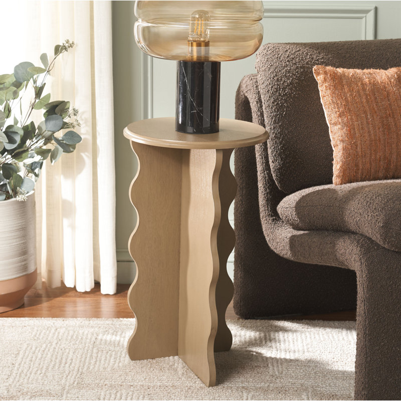 Table d'appoint Michelo Wavy, Brun