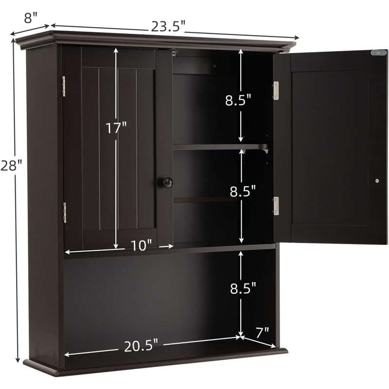 Bianeth Bamboo Wall Mounted Required Bathroom Cabinet