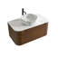 Meuble-lavabo de 36 po avec lavabo, armoire murale en noyer avec porte-serviettes gratuit, lavabo simple en céramique blanche de Carrare, sans drain et robinet, pré-assemblé-706329098-706329108