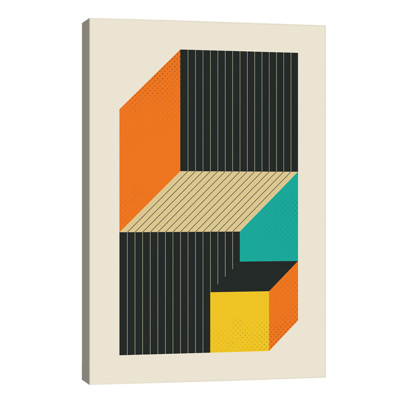 « cubes vi » par jazzberry blue-impression sur image, H 48 po x l 32 po x P 1,5 po, Toile tendue