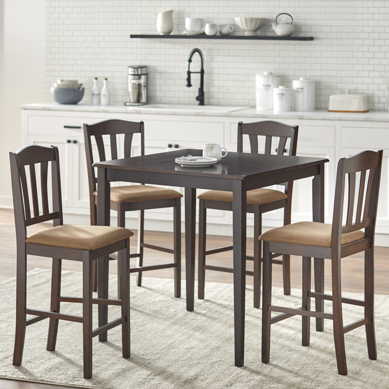4 - Person Four Leg Dining Set, Espresso