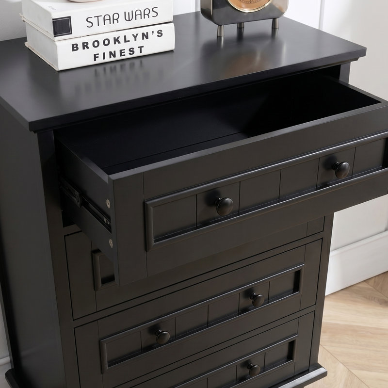 Amarilys 4 Drawer 26" W Chest, Black
