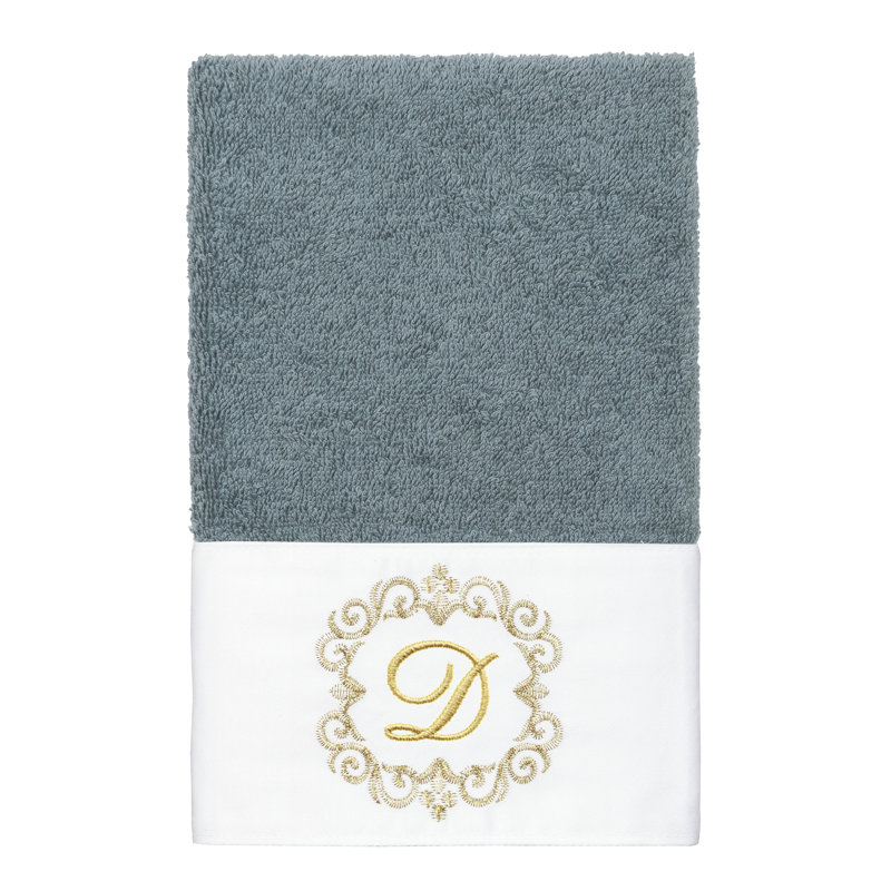 Winston Porter 100% Turkish Cotton MONICA 2PC Embellished Hand Towel Set, D