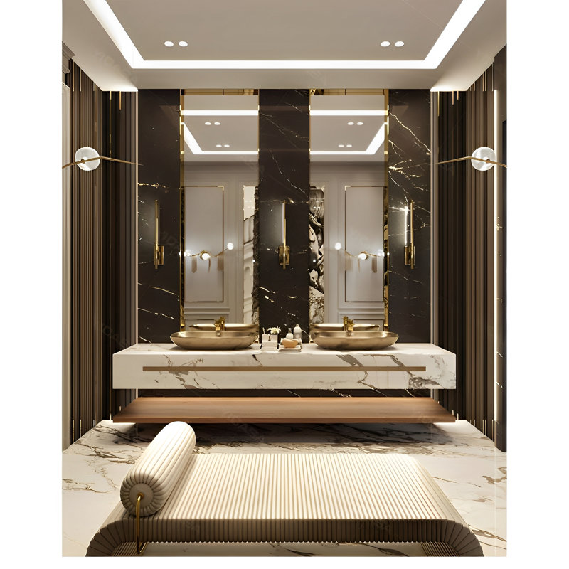 Lavabo vasque mural en marbre Exposed