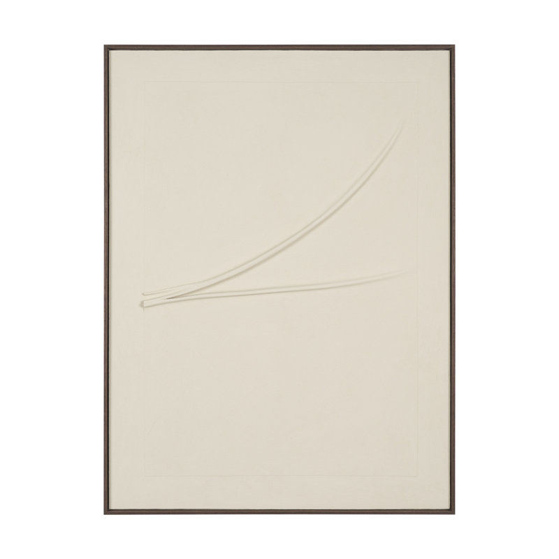 Art encadré de tissu crème Drape II, Cream, Drape II