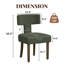 Chaise de salle à manger rembourrée de style Mid-Century avec pieds en bois-380274665