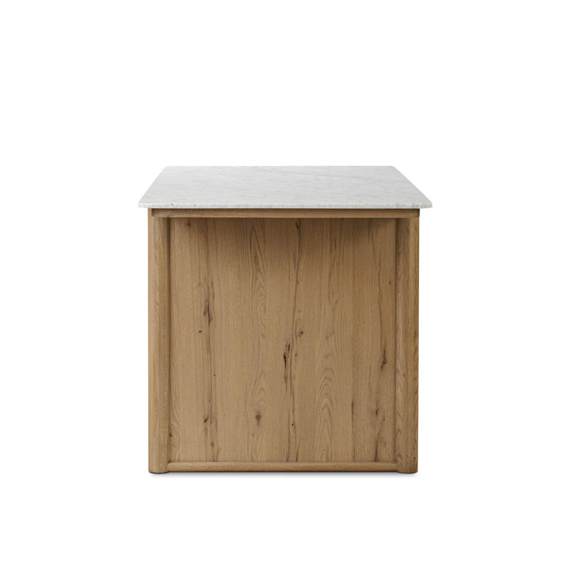 Fatima Kitchen Island-Aged Natural Oak